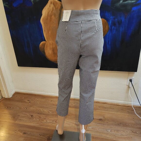 NWT - Chico's So Slimming Size 0 (medium) crop pants black and white pattern - Picture 3 of 13
